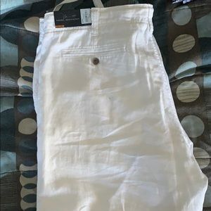 Marc Anthony Slim White Linen Pants